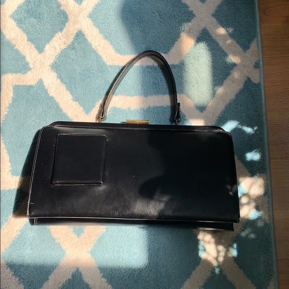 Vintage 60s top handle leather bag - Picture 5 of 8